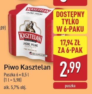 Piwo Kasztelan jasne pełne promocja