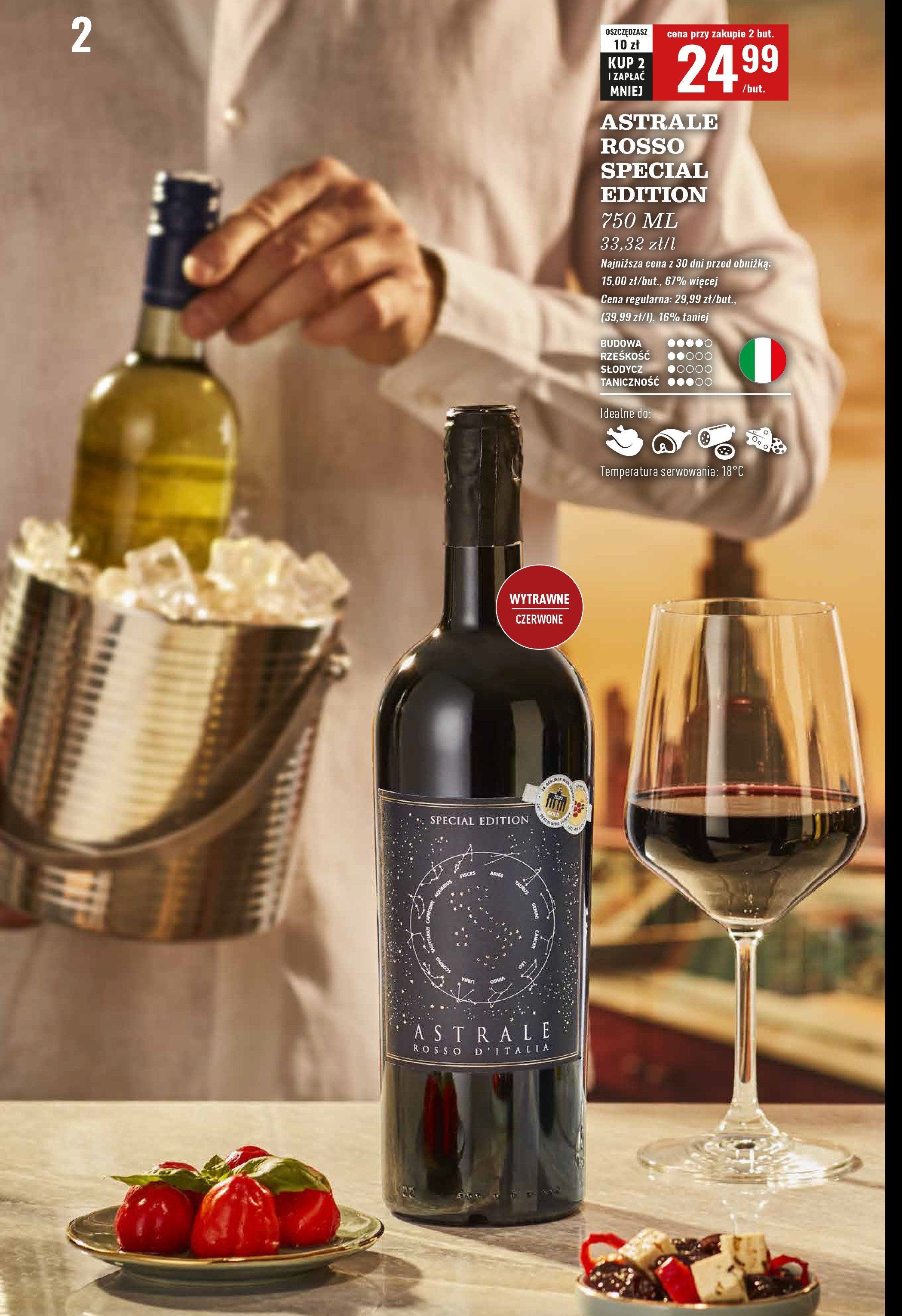 Wino Astrale rosso promocja