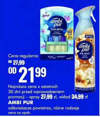 Odświeżacz powietrza lenor gold orchid scent Ambi pur freshelle promocja