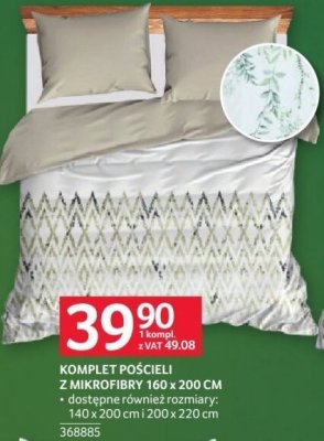Komplet pościeli z mikrofibry 160 x 200 cm promocja w Selgros