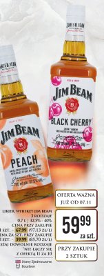 Likier Jim Beam Peach 0,7 l promocja w Dino
