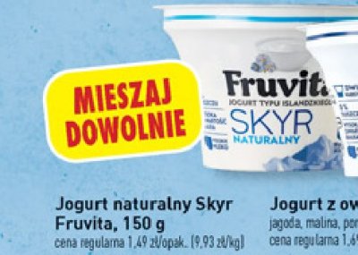 Jogurt naturalny Fruvita promocja