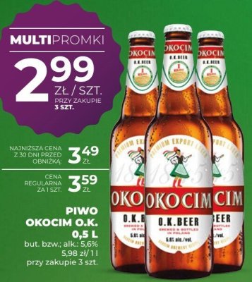 Piwo Okocim O.K. 0,5 L promocja w Duży Ben