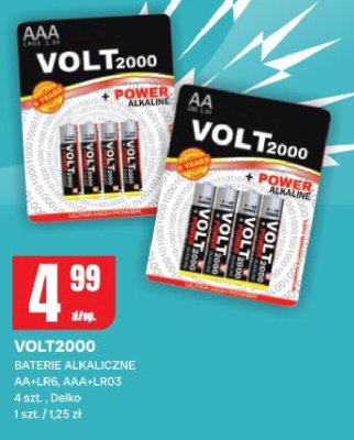 Baterie alkaliczne Volt2000 AA+LR6, AAA+LR03 promocja w Chorten