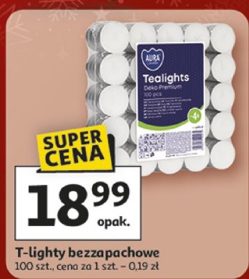 T-lighty bezzapachowe promocja w Auchan
