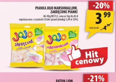 Pianki Jojo Marshmallow, Zakręcone Pianki promocja w Arhelan