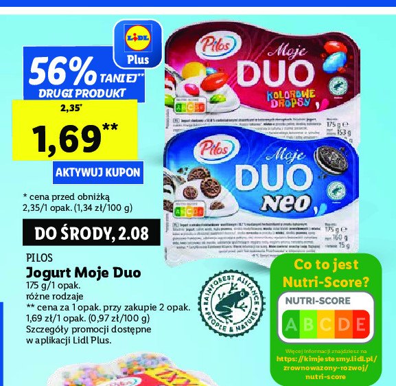 Jogurt neo Pilos moje duo promocja