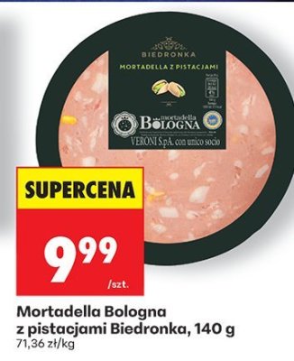 Mortadella Bologna z pistacjami 140 g promocja w Biedronka