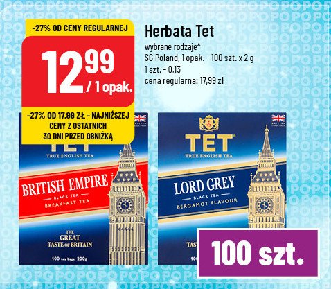 Herbata Tet british empire promocja w POLOmarket