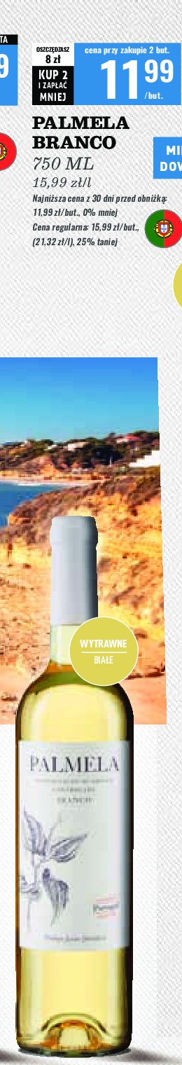 Wino PALMELA BRANCO promocja