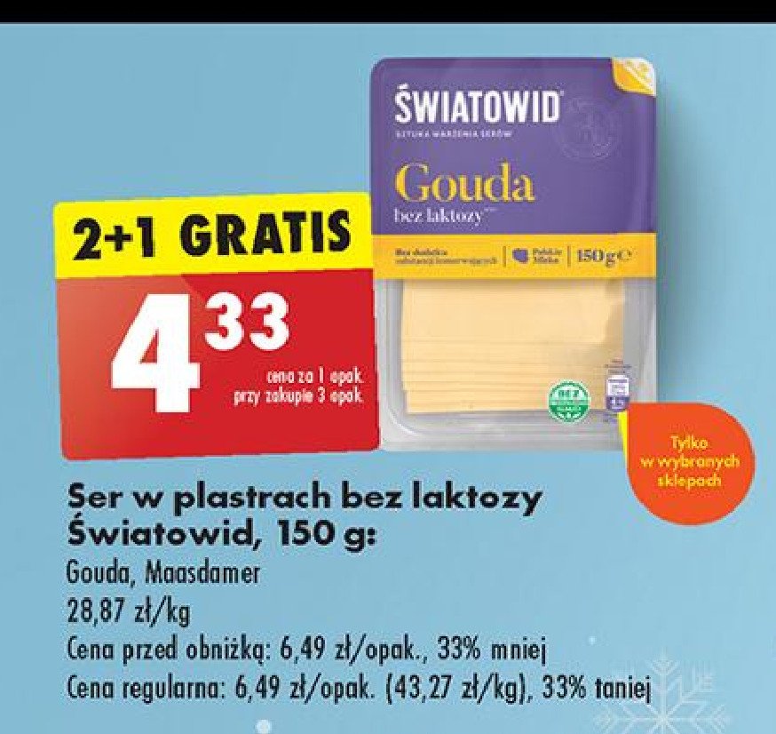 Ser gouda bez laktozy Światowid promocja