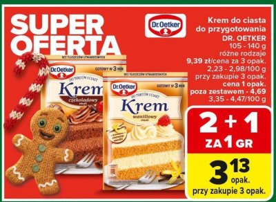 Krem do ciasta do przygotowania DR. OETKER promocja w Carrefour Market