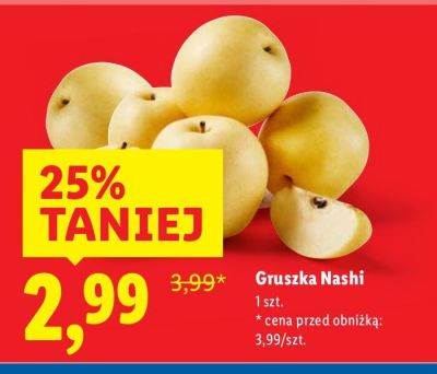 Gruszka Nashi 1 szt. promocja w Lidl