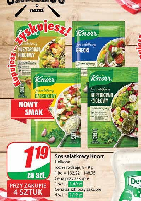 Czosnkowy Knorr sos sałatkowy promocja