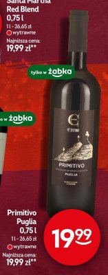 Wino Primitivo Puglia 0,75l promocja w Żabka