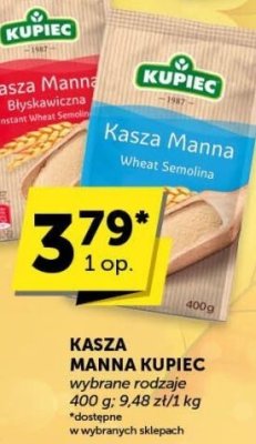 Kasza manna Kupiec promocja w ABC