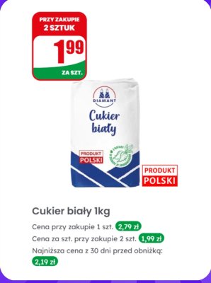 Cukier biały 1kg promocja w Dino