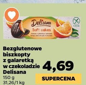 Biszkopty bezglutenowe z galaretk膮 pomara艅czow膮 Delisana promocja