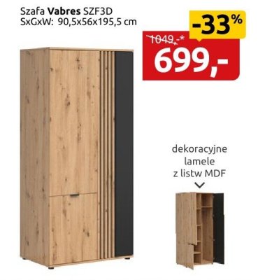 Szafa Vabres SZF3D Black Red White promocja w Black Red White