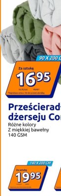 Prześcieradło z dżerseju 140x200 cm promocja w Action