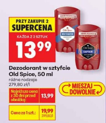Dezodorant w sztyfcie 50 ml, różne rodzaje promocja w Biedronka