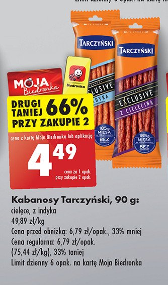 Kabanosy cielęce Tarczyński exclusive promocja