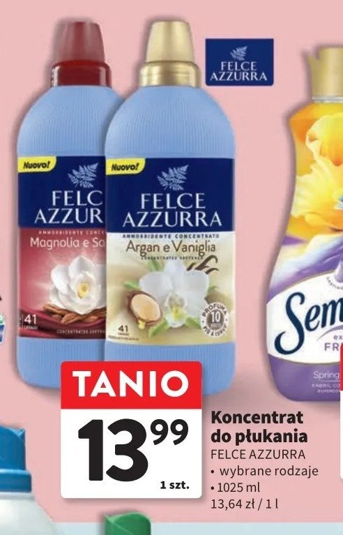 Płyn do płukania argan e vaniglia Felce azzurra promocja