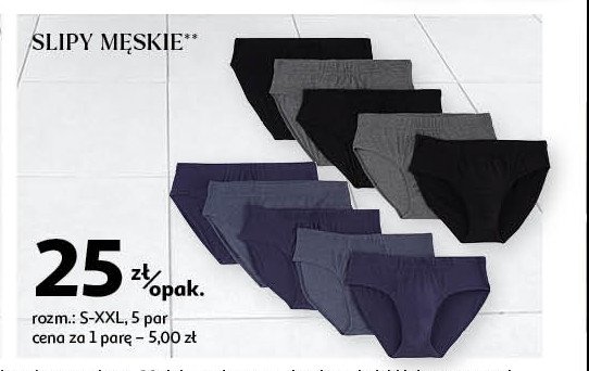 Slipy męskie s-xxl Auchan inextenso promocja