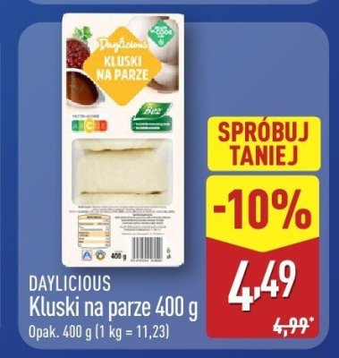 Kluski na parze 400 g DAYLICIOUS promocja w Aldi