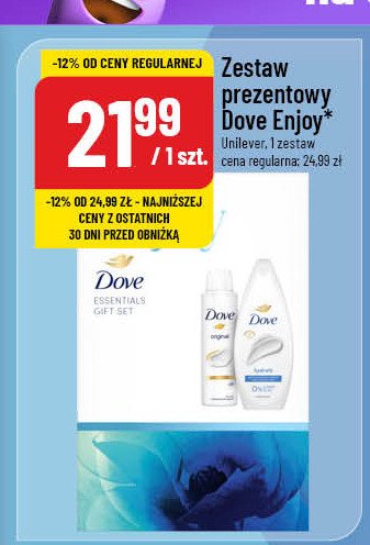 Zestaw w pudełku beauty & care collection żel pod prysznic deeply nourishing 250 ml + dezodorant w sprayu original 150 ml Dove zestaw promocja