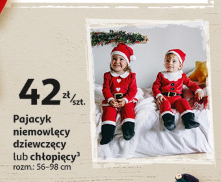 Pajacyk niemowlęcy chłopięcy mikołaj promocja