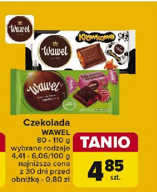 Czekolada malinowa Wawel promocja