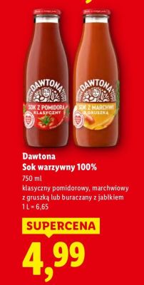Sok warzywny 100% buraczany z jabłkiem promocja w Lidl
