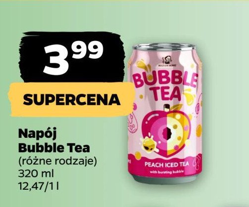 Napój peach iced tea Bubble tea promocja