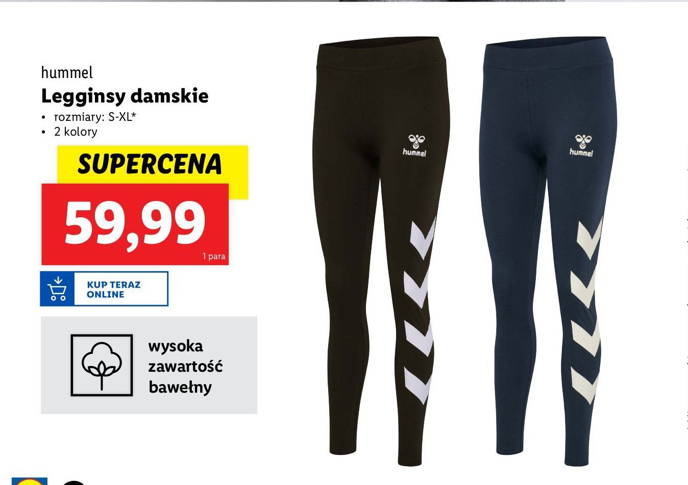 Legginsy damskie s-xl HUMMEL promocja