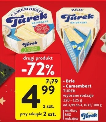 Brie Camembert TUREK wybrane rodzaje promocja w Intermarche