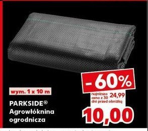 Agrowłóknina 10 x 1 m Parkside promocja