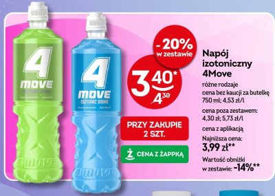 Napój izotoniczny 4Move różne rodzaje promocja w Żabka