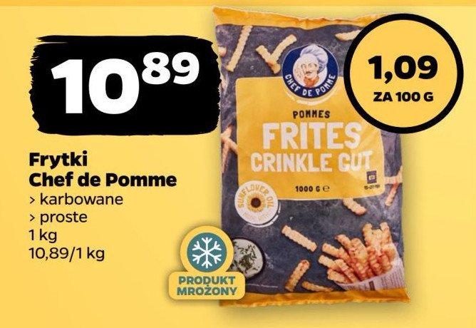 Frytki proste Chef de pomme promocja