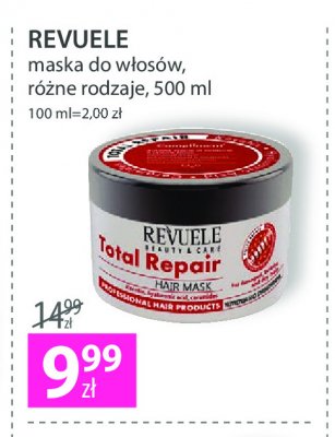 Maska do włosów Revuele total repair promocja