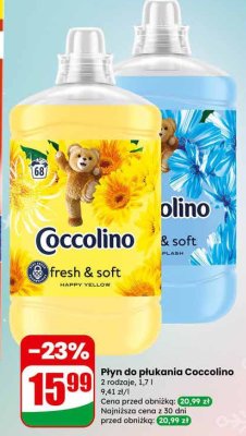 Płyn do płukania Fresh & Soft Blue Splash  1,7 l promocja w Dino