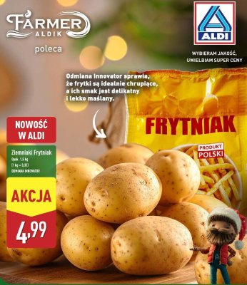 Ziemniaki Frytniak 1,5 kg promocja w Aldi