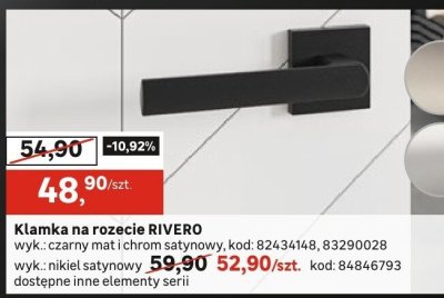 Klamka na rozecie RIVERO nikiel satynowy promocja w Leroy Merlin