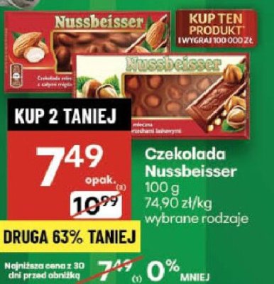 Czekolada Nussbeisser promocja w Delikatesy Centrum