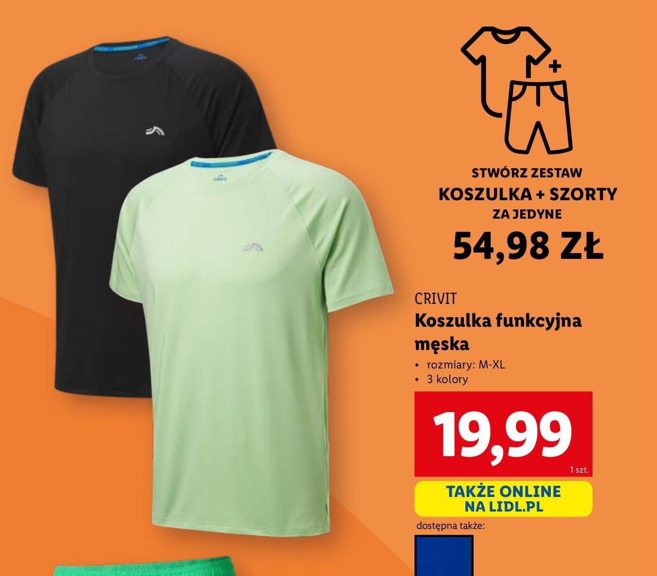 Koszulka funkcyjna męska m-xl Crivit promocja w Lidl