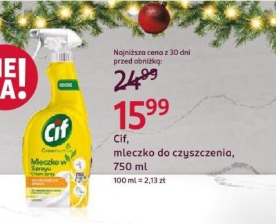 Cif, mleczko do czyszczenia, 750 ml promocja w Rossmann