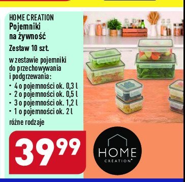 Zestaw pojemników na żywność Home creation promocja