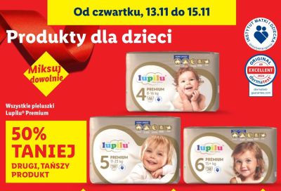 Pieluszki Premium rozmiar 4  promocja w Lidl