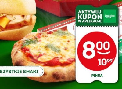 Pinsa wszystkie smaki promocja w Żabka