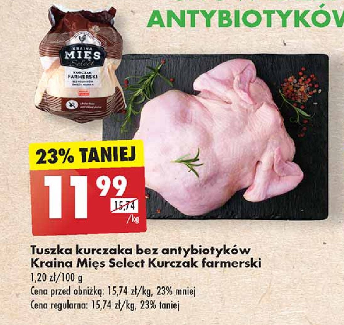 Tuszka z kurczaka bez antybiotyków Kraina mięs select promocja